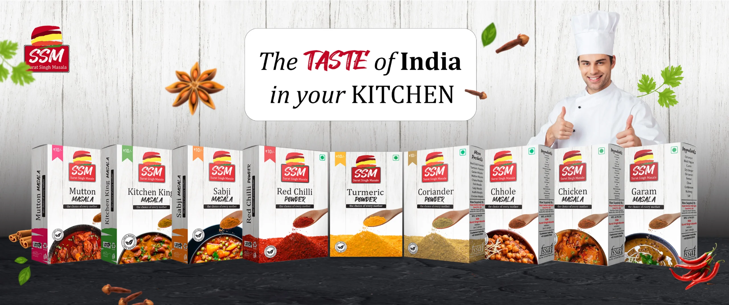 SSM Masala Spice Range Display