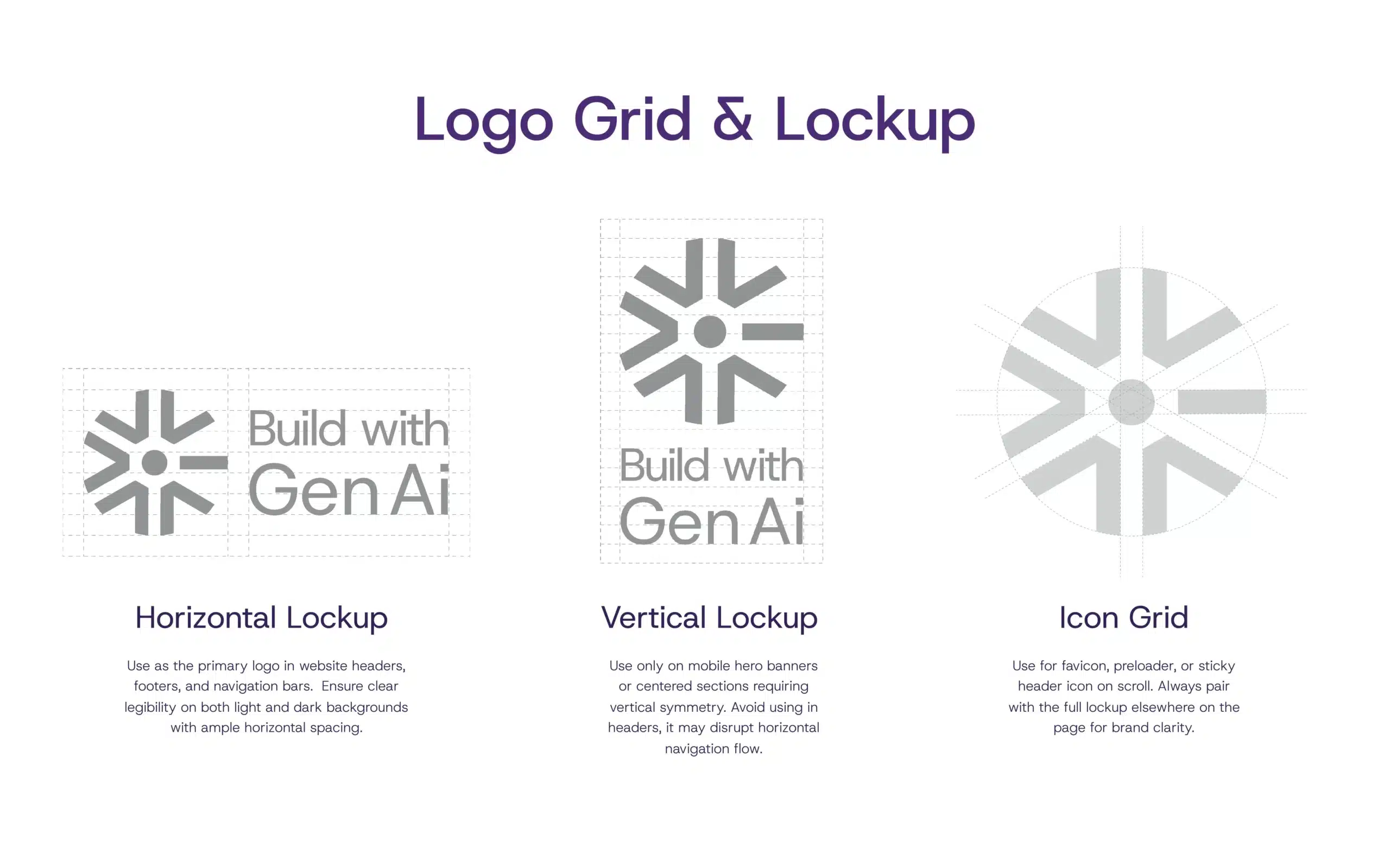Logo grid & lockups—horizontal, vertical, icon usage; brand guidelines for consistent branding across packs, labels, cartons, and digital touchpoints.